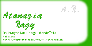 atanazia nagy business card